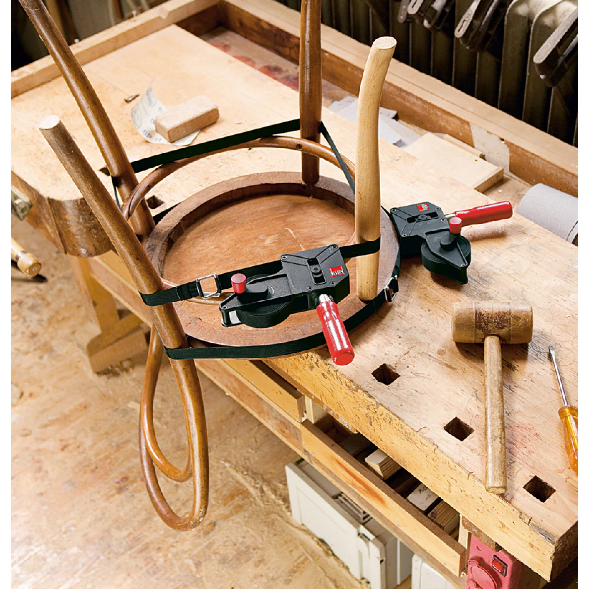 BESSEY VAS-23+2K, Clamp, woodworking, strap clamp, 2K Handle, 23 ft. strap - Image 3