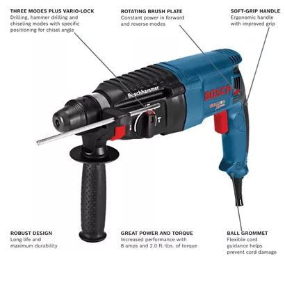 BOSCH GBH2-26, 1" SDS-plus® Rotary Hammer, Pistol Grip - Image 2