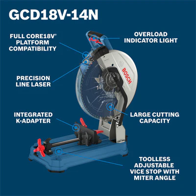 BOSCH GCD18V-14N, 18V 14 In. Dry Cut Saw (Bare Tool) - Image 3