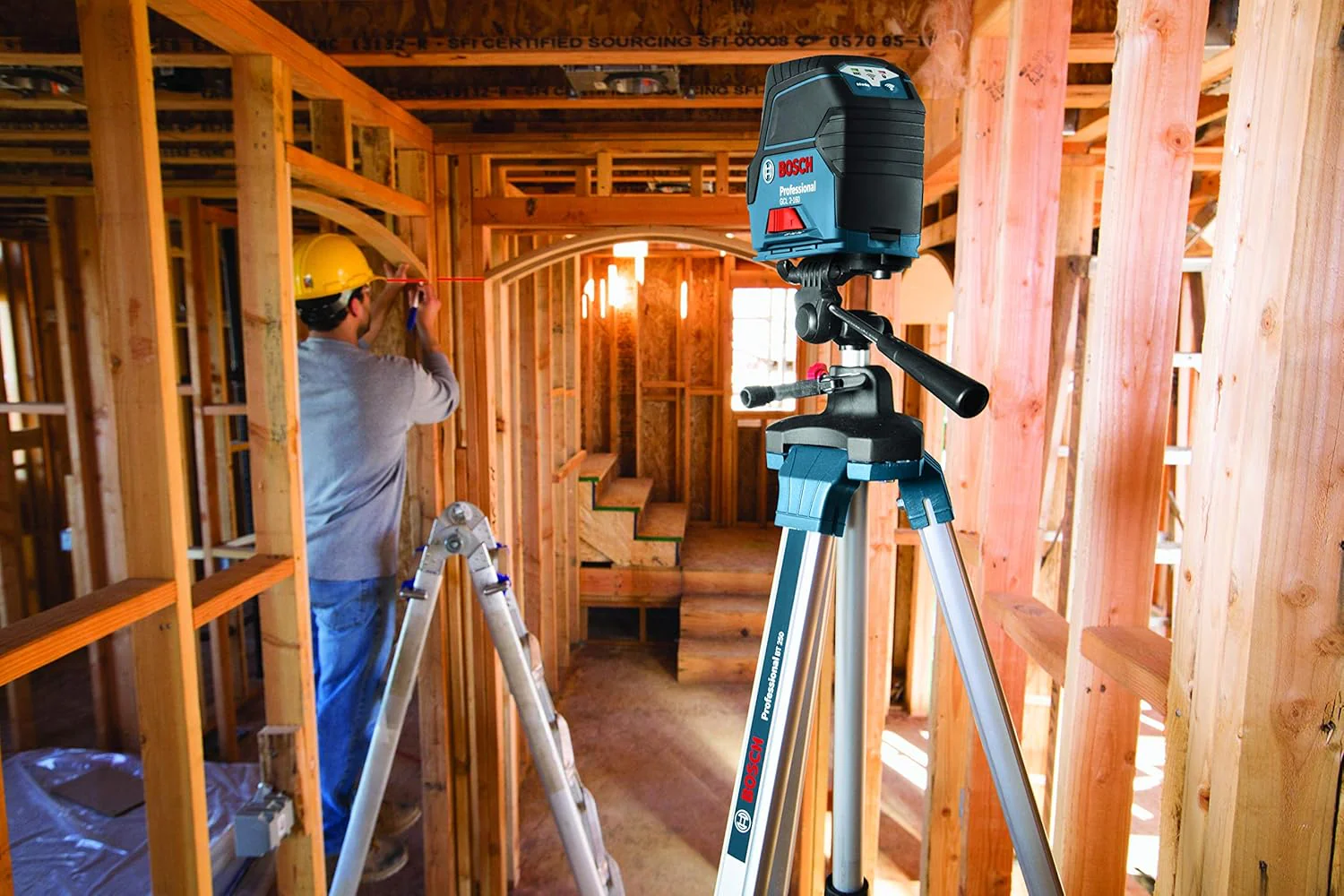 BOSCH GCL 2-160, Self-Leveling Cross-Line Laser with Plumb Points - Image 10