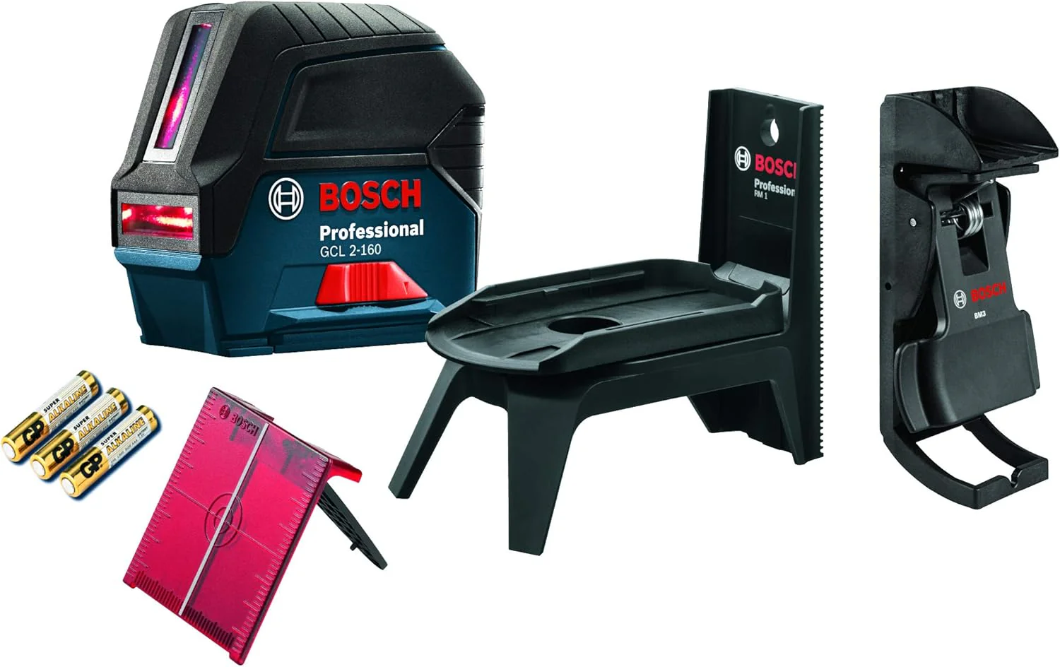 BOSCH GCL 2-160, Self-Leveling Cross-Line Laser with Plumb Points - Image 3