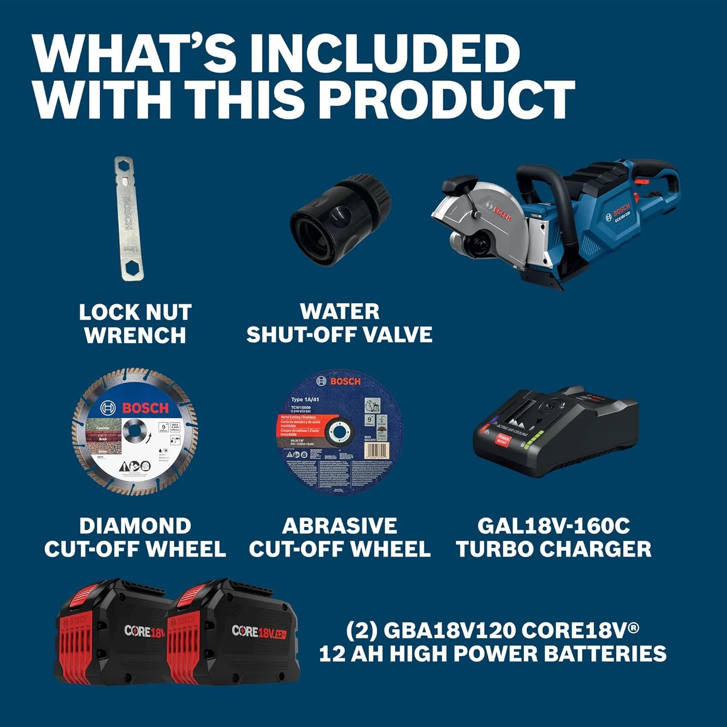 BOSCH GCS18V-230N212, 18V Brushless 9 In. Cutoff Saw Kit with (2) CORE18V® 12 Ah Batteries - Image 3