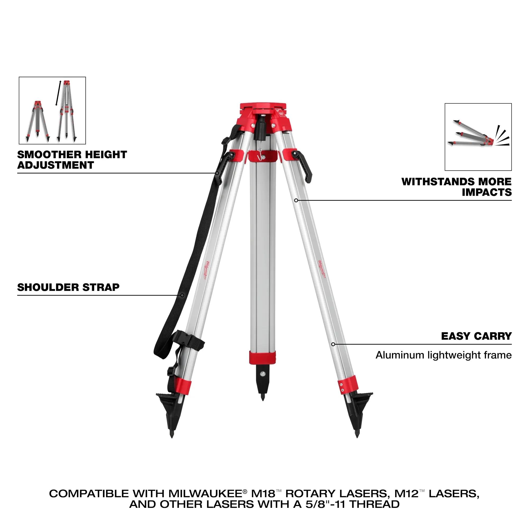 Milwaukee 48-35-3700, Rotary Laser Tripod - Image 3