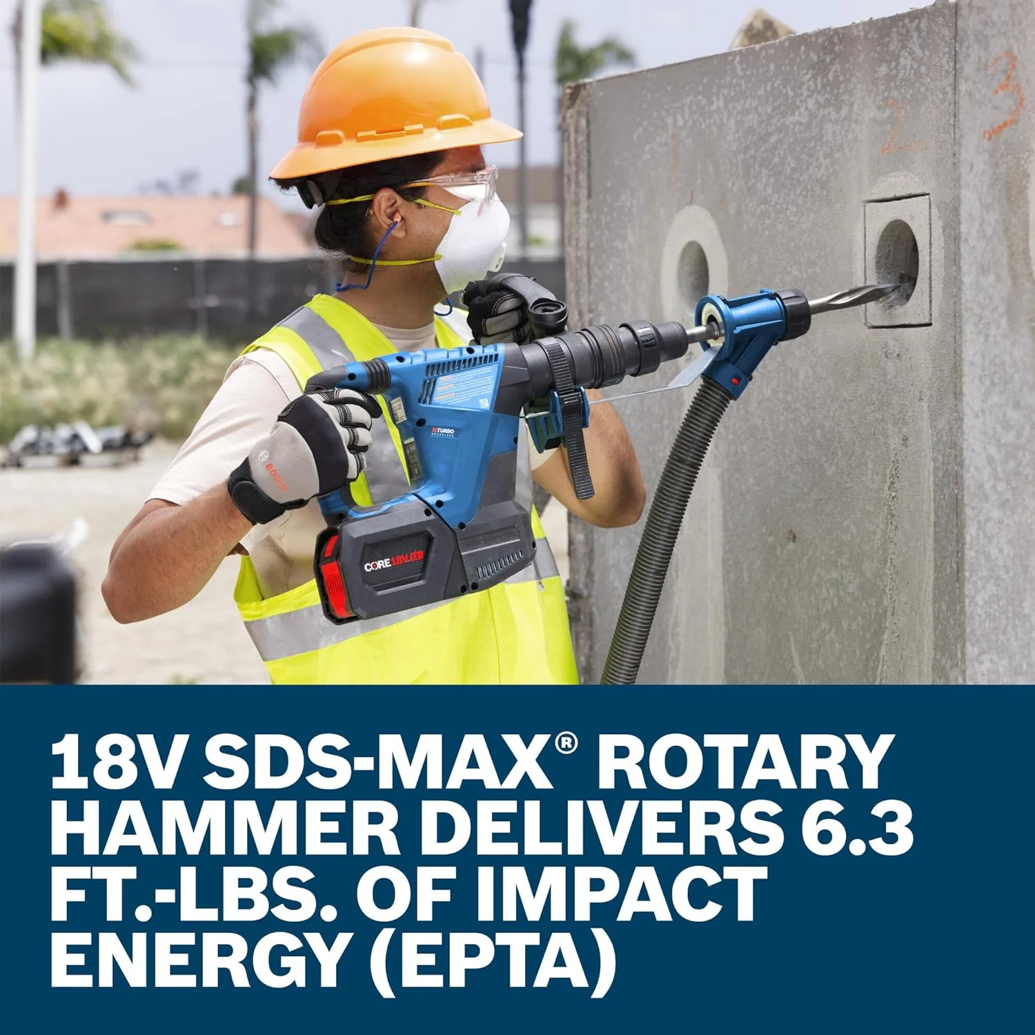 BOSCH GSH18V-5L212, PROFACTOR™ SDS-max® Demolition Hammer with L-Boxx-2 and (2) 12 Ah PROFACTOR™ Batteries - Image 5