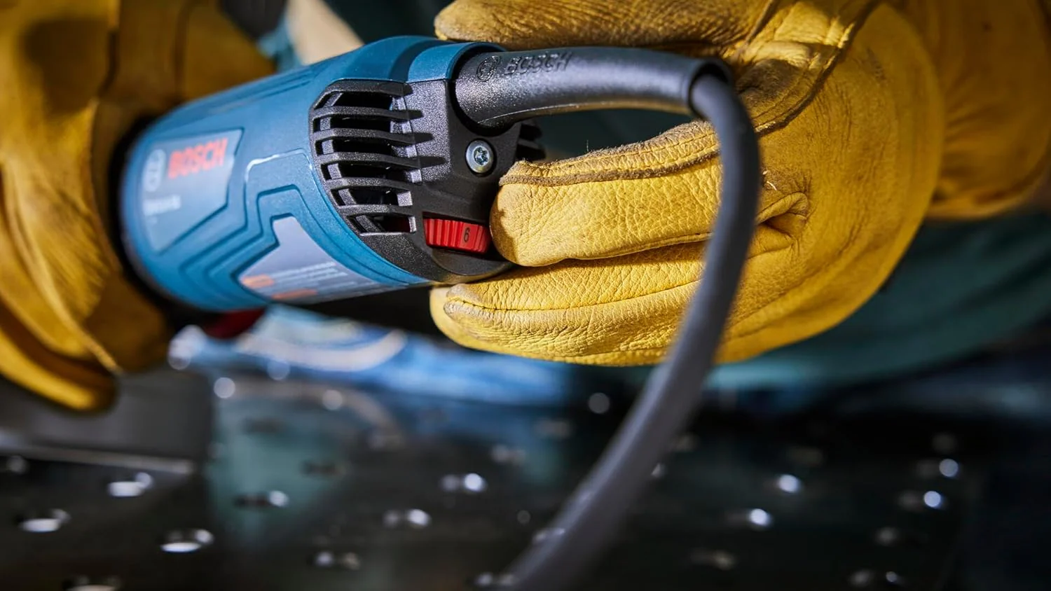 BOSCH GWS14-50, 5 In. Angle Grinder Compact Powerful 13-Amp Motor with Slide Switch - High Performance for Grinding and Cutting - Image 10