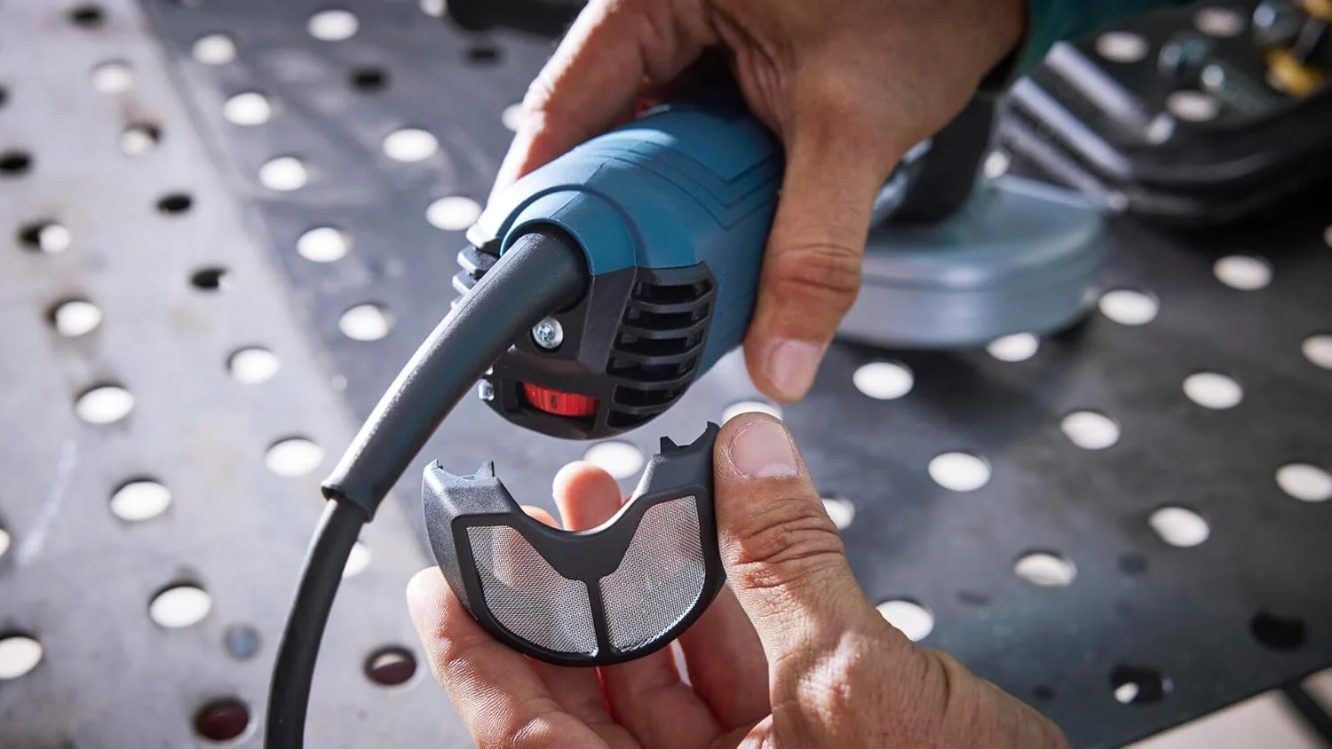 BOSCH GWS14-50, 5 In. Angle Grinder Compact Powerful 13-Amp Motor with Slide Switch - High Performance for Grinding and Cutting - Image 9