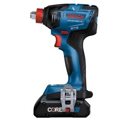 BOSCH GXL18V-227B25, 18V 2-Tool Combo Kit with Connected-Ready Two-In-One 1/4 In. Bit/Socket Impact Driver/Wrench, 1/2 In. Hammer Drill/Driver and (2) CORE18V® 4 Ah Advanced Power Batteries - Image 2
