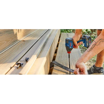 BOSCH GXL18V-260B26, 18V 2-Tool Combo Kit with Connected-Ready 1/2 In. Hammer Drill/Driver, Connected-Ready Two-In-One 1/4 In. and 1/2 In. Bit/Socket Impact Driver/Wrench, (1) CORE18V 8 Ah High Power Battery and (1) CORE18V 4 Ah Advanced Power Battery - Image 5