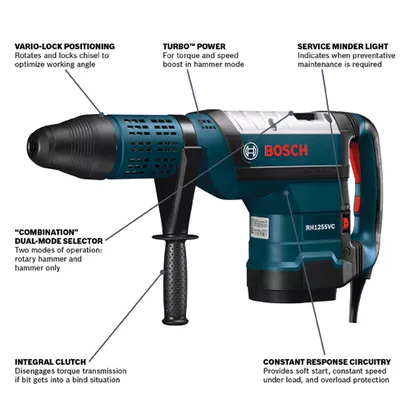BOSCH RH1255VC, 2" SDS-max® Rotary Hammer w/ Vibration Control - Image 2