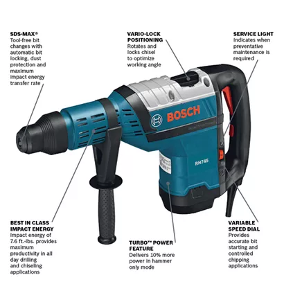 BOSCH RH745, 1-3/4" SDS-max® Combination Hammer - Image 2