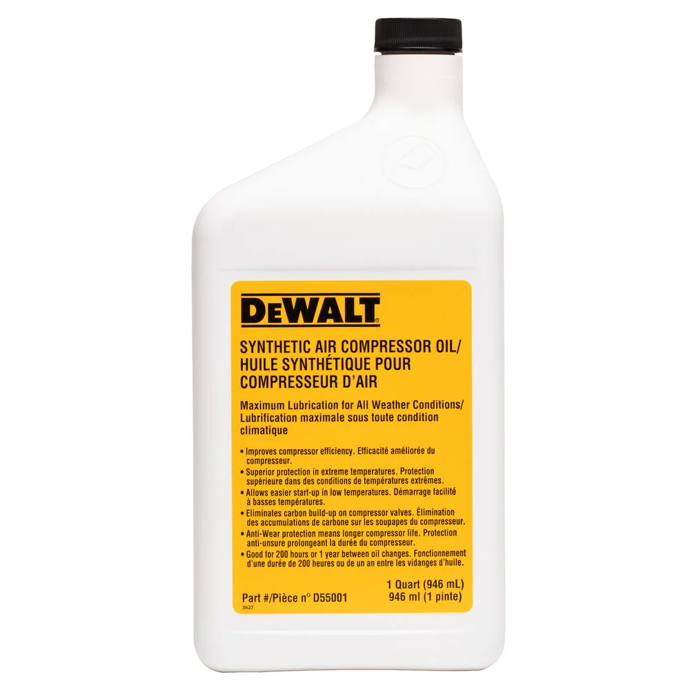 DEWALT D55001, Compressor Oil -Synthetic 1 Quart - Image 2