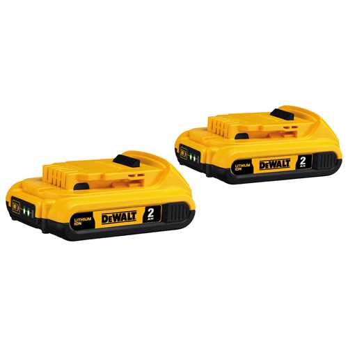 DEWALT DCB203-2, 20V MAX Lithium Ion Battery Twin Pack (2.0 Ah)
