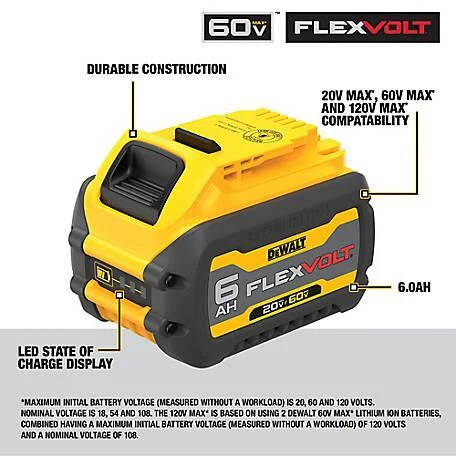 DEWALT DCB606-2, 20V/60V MAX FLEXVOLT Battery Twin Pack (6.0 Ah) - Image 8