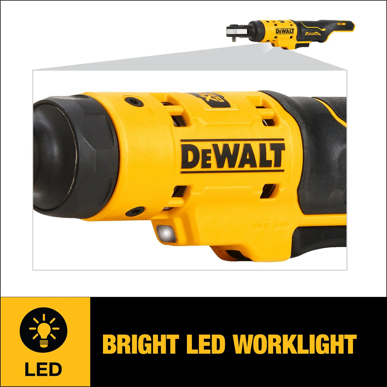 DEWALT DCF504B, 12V MAX  BRUSHLESS 1/4" DRIVE RATCHET (Tool Only) - Image 3