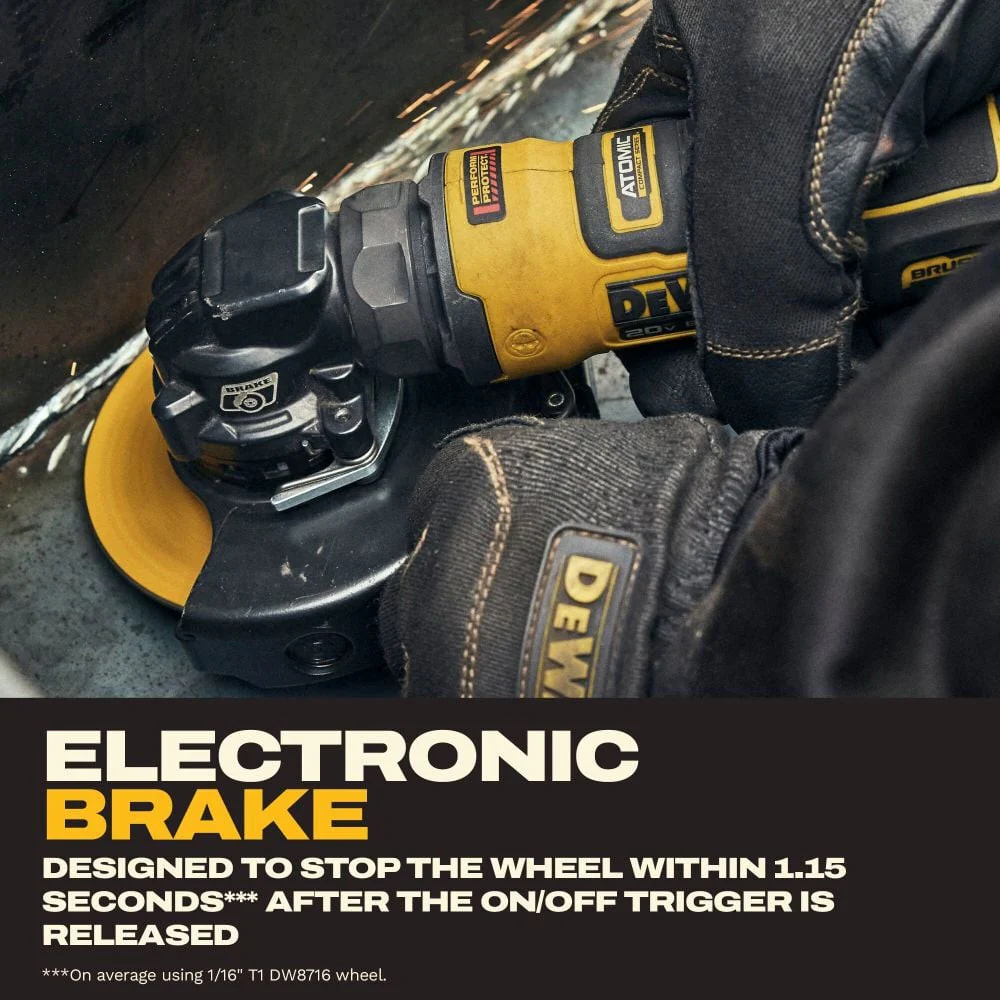 DEWALT DCG400S2, 20V MAX* Cordless 4 in. Angle Grinder Kit (2X 3.5AH PowerStack) - Image 9