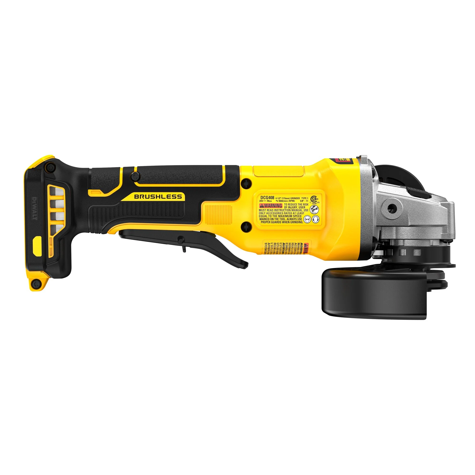 DEWALT DCG408B, 20V MAX* Brushless Cordless 4 1/2 in. Paddle-Switch Grinder (Tool Only) - Image 3