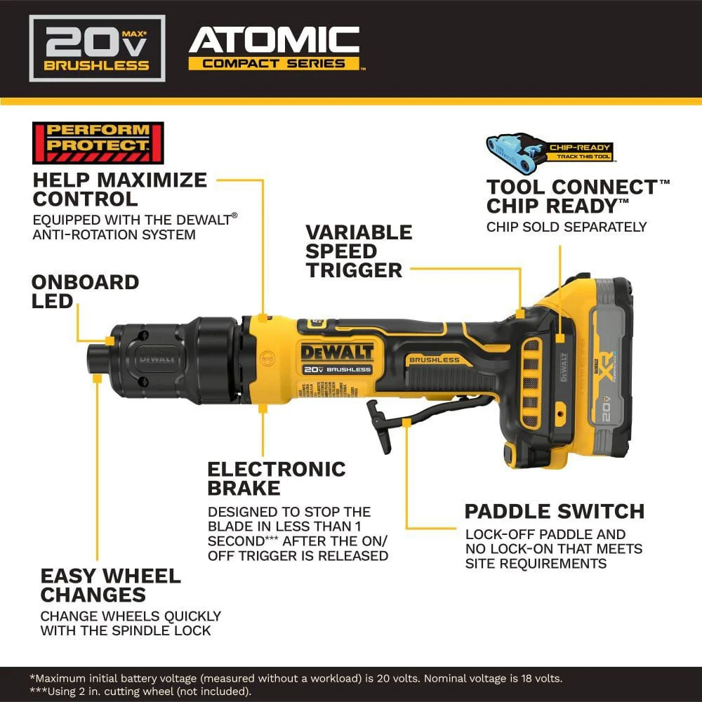 DEWALT DCG420E2, ATOMIC™ 20V MAX* Die Grinder Kit with XR POWERSTACK™ - Image 3