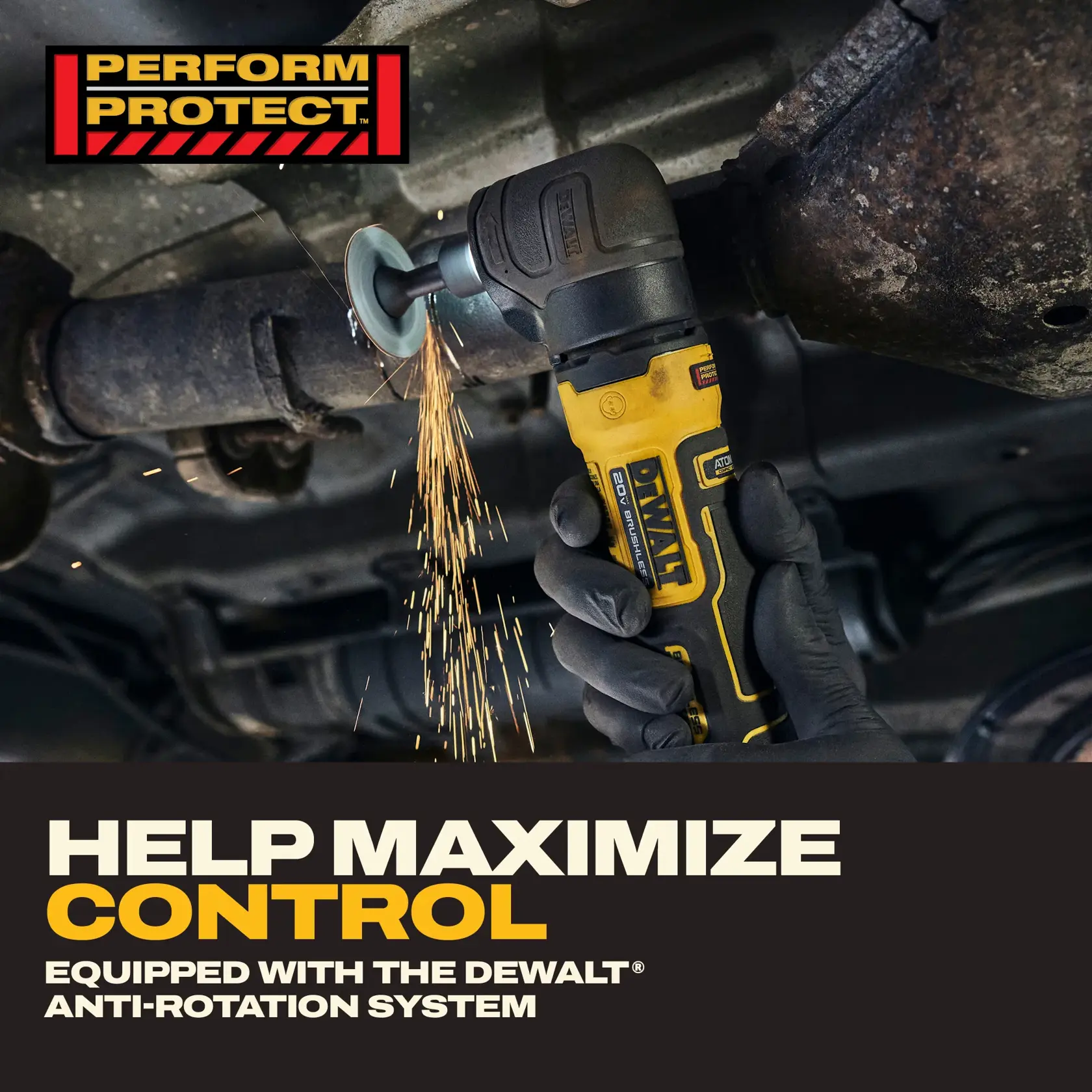 DEWALT DCG422B, 20V MAX* Atomic™ Right Angle Die Grinder (Tool Only) - Image 7
