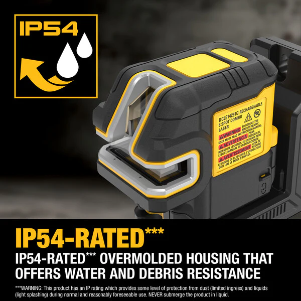 DEWALT DCLE14251GB, Rechargeable 5 Spot Combo Laser - Image 6