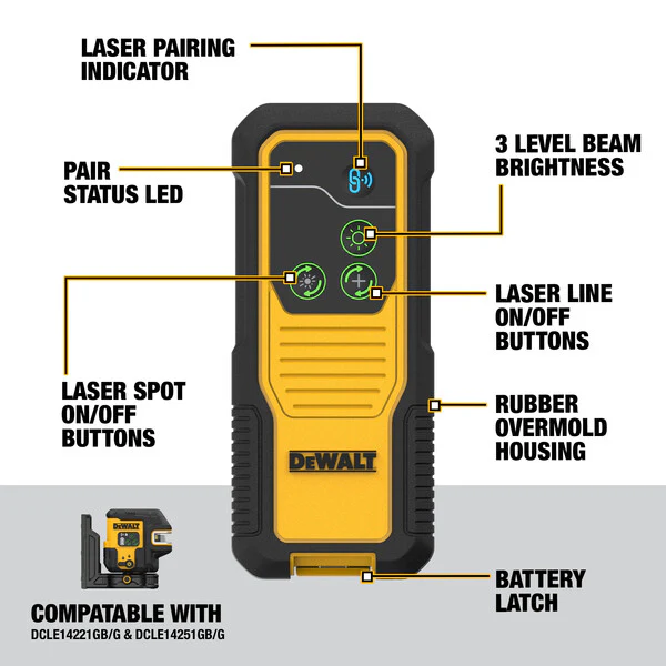 DEWALT DCLEAUSBRC2, Remote for USB Cross Line Lasers DCLE14221GB or DCLE14251GB - Image 3