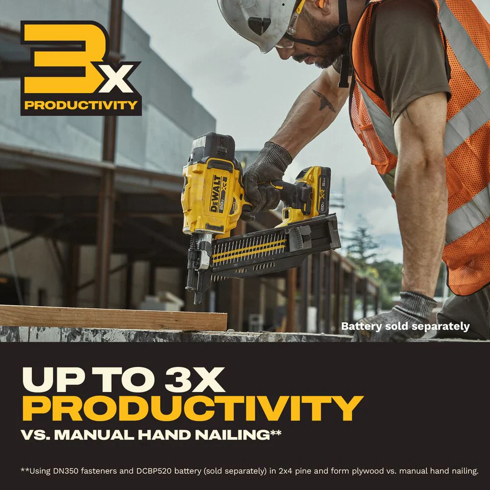 DEWALT DCN910B, 20V MAX XR Brushless 21 Degree Plastic Collated Duplex Nailer (Tool Only) - Image 5