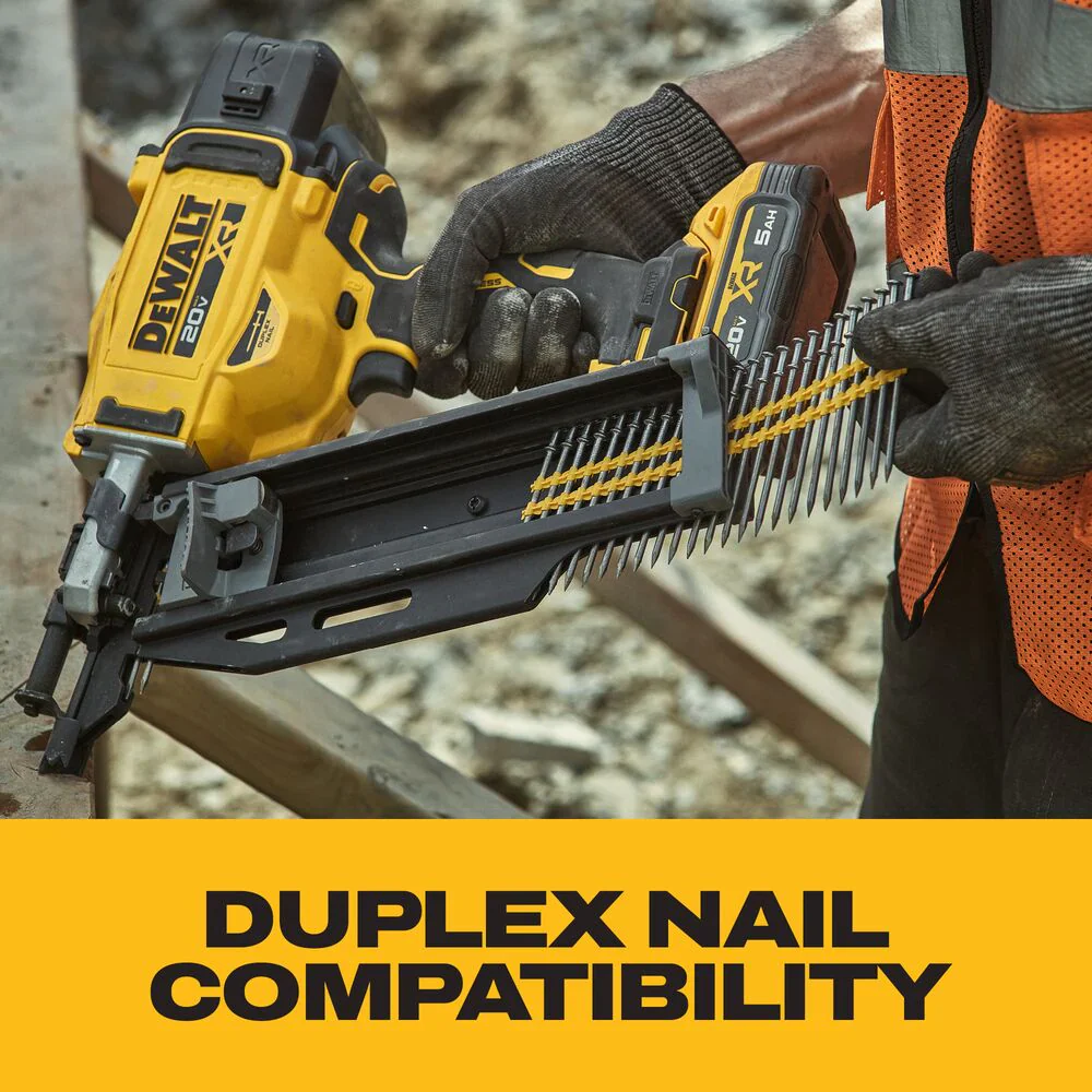 DEWALT DCN910B, 20V MAX XR Brushless 21 Degree Plastic Collated Duplex Nailer (Tool Only) - Image 7