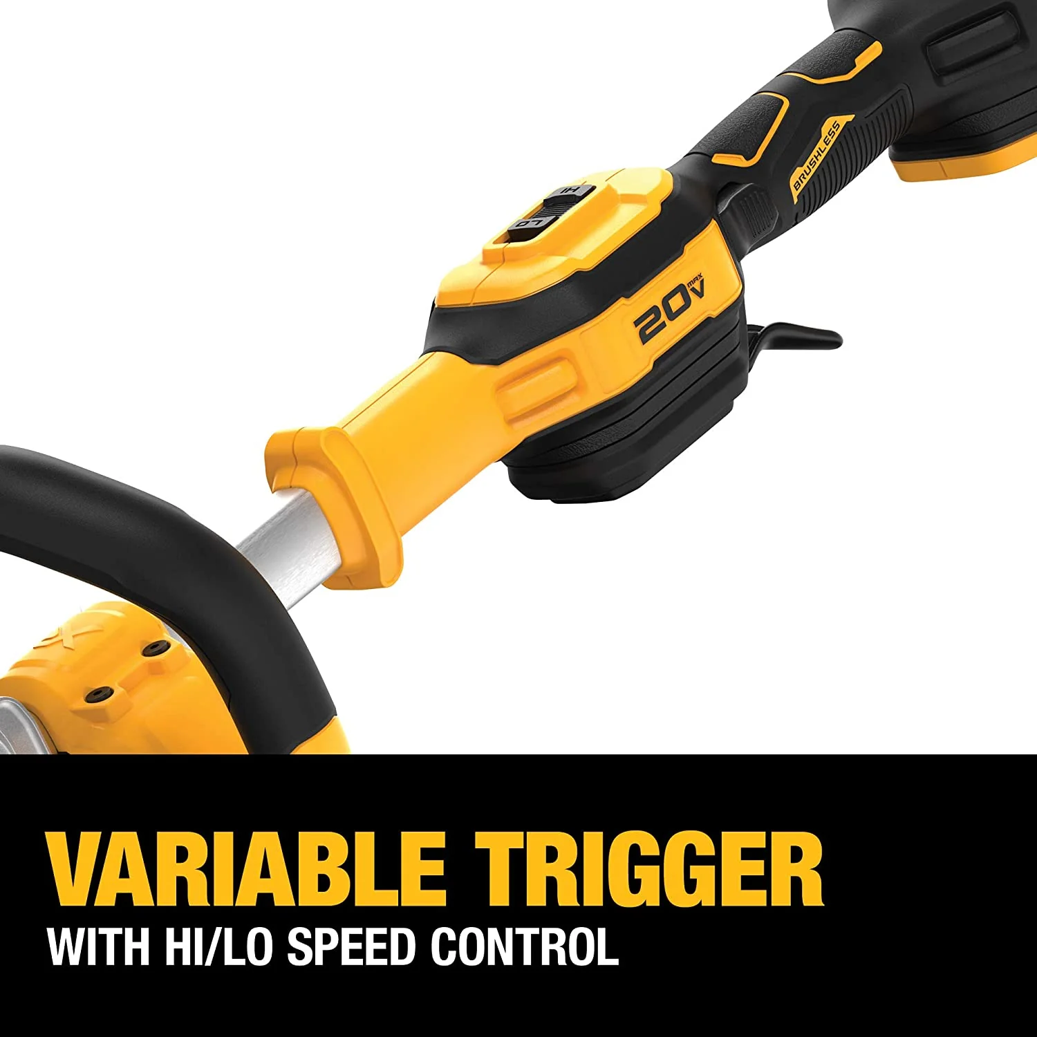 DEWALT DCST922P1, 20V MAX Cordless Brushless 14" Folding String Trimmer Kit (5.0 Ah) - Image 4