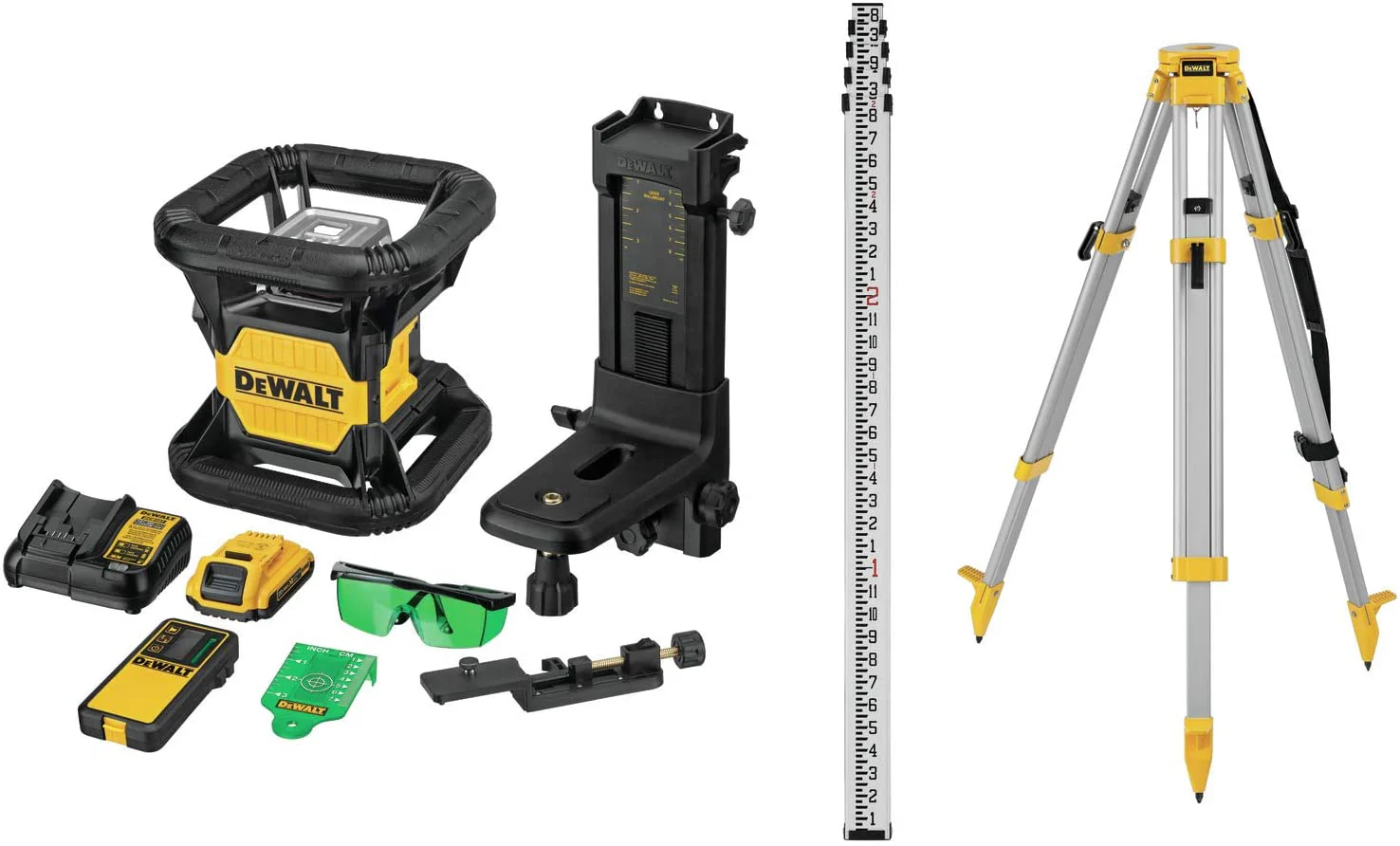 DEWALT DW079LGK, 20V MAX Green Rotary Laser Kit