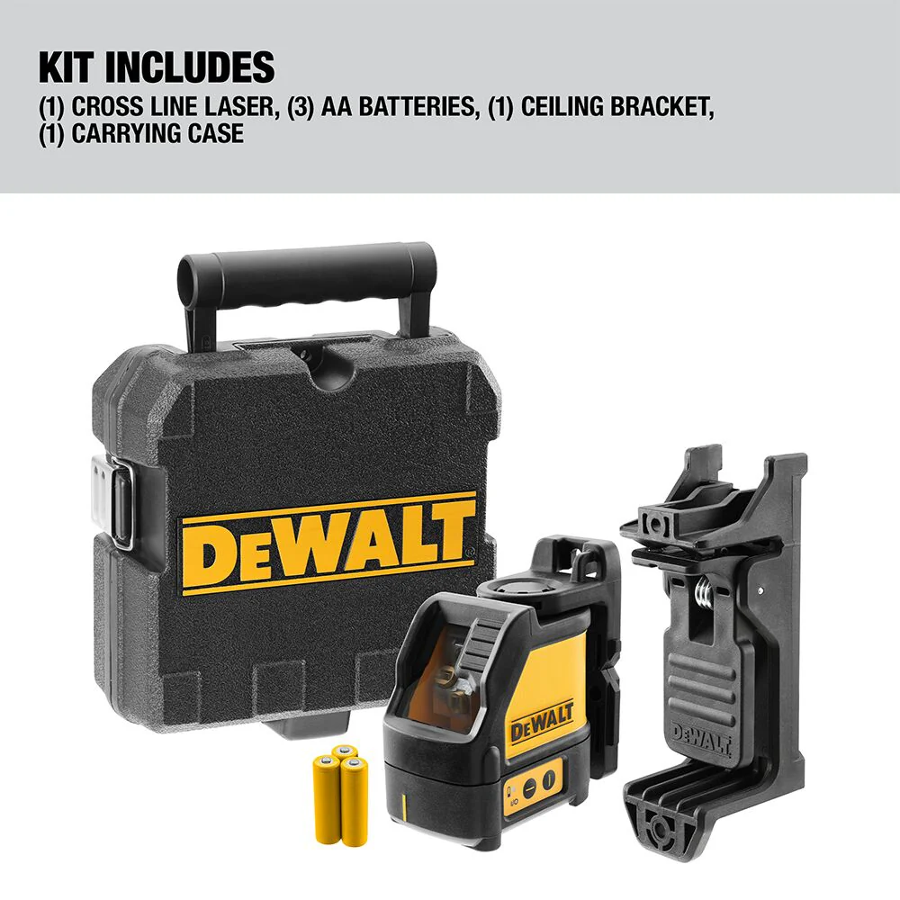 DEWALT DW088K, Line Laser, Self-Leveling, Cross Line, Red Beam - Image 2