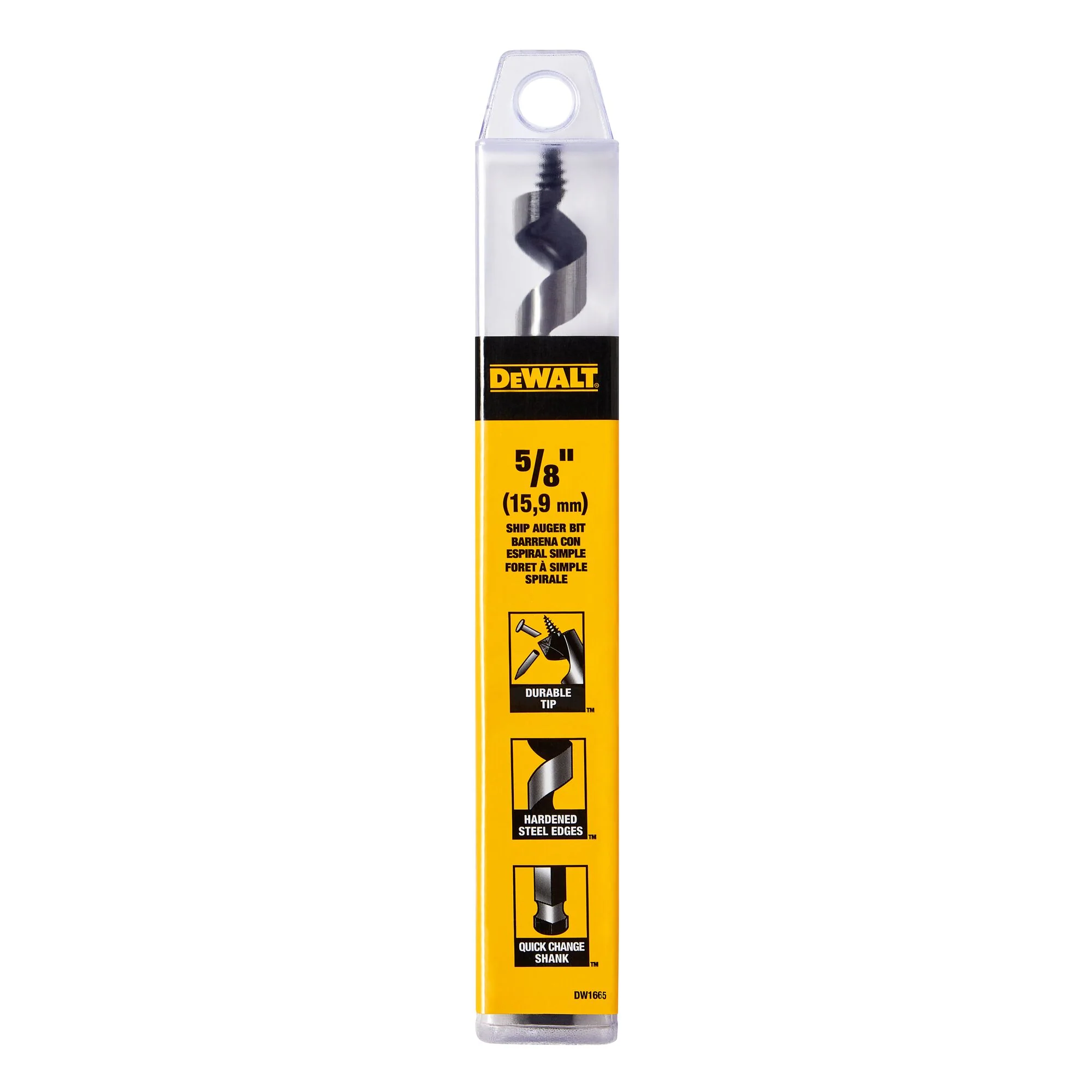 DEWALT DW1673, 1-1/8'' x 6'' Power Ship Auger Bit - Image 3