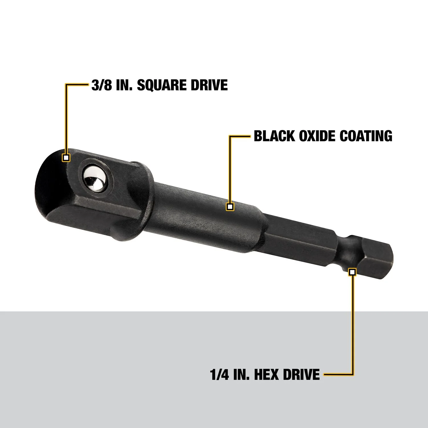 DEWALT DW2547IR, 1/4'' to 1/2'' IMPACT READY SOCKET ADAPTER - Image 2