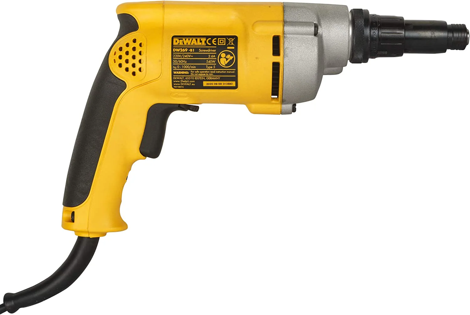 DEWALT DW269, 1,000 rpm VSR VERSA-CLUTCH Screwgun - Image 6