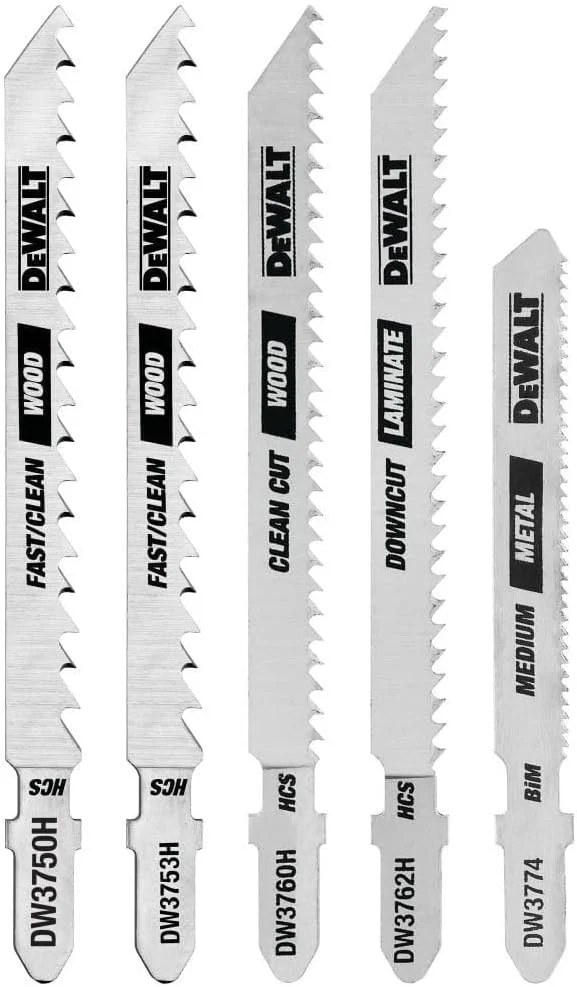 DEWALT DW3795H, 5 pc T-Shank Jig Saw Blade Set - Image 2