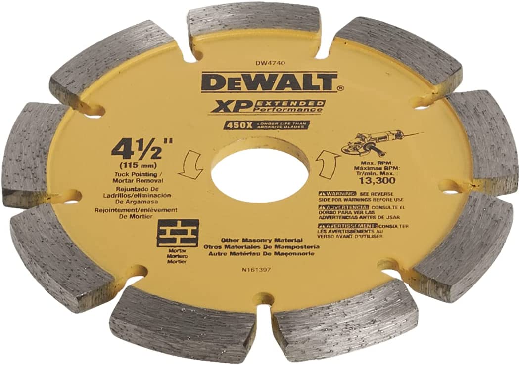 DEWALT DW4740, 4-1/2'' x 0.250'' XP Tuck Point Blade - Image 3