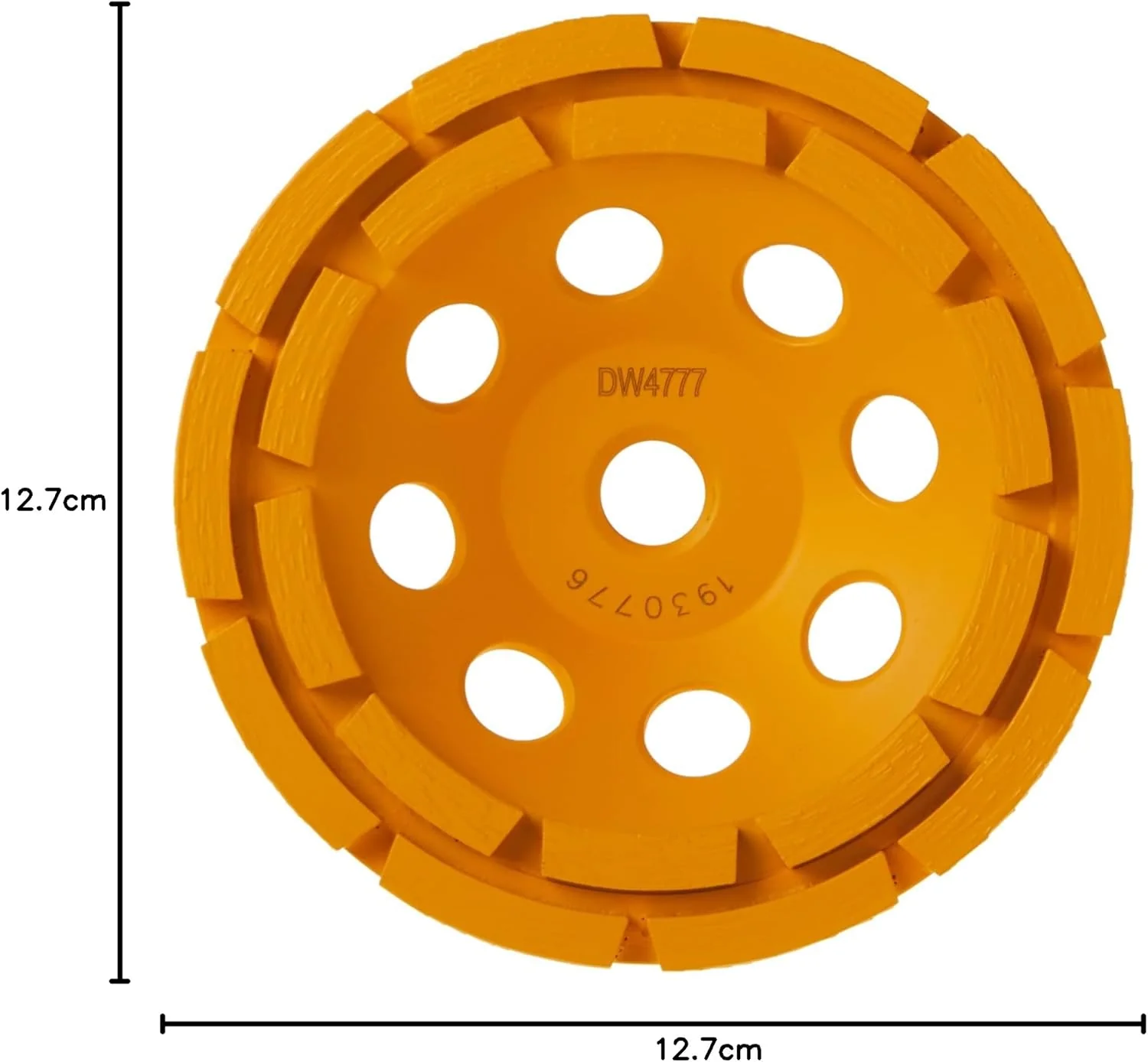 DEWALT DW4777, 5" XP Double Row Diamond Cup Wheel - Image 4