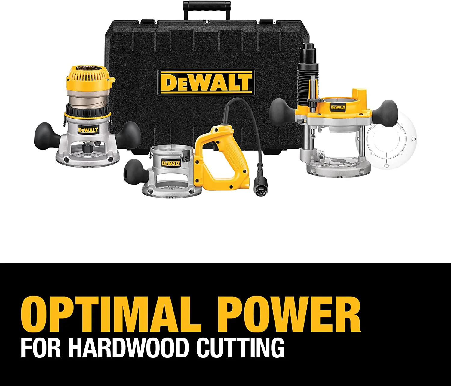DEWALT DW618B3, 2-1/4 HP Three Base Router Kit - Image 5