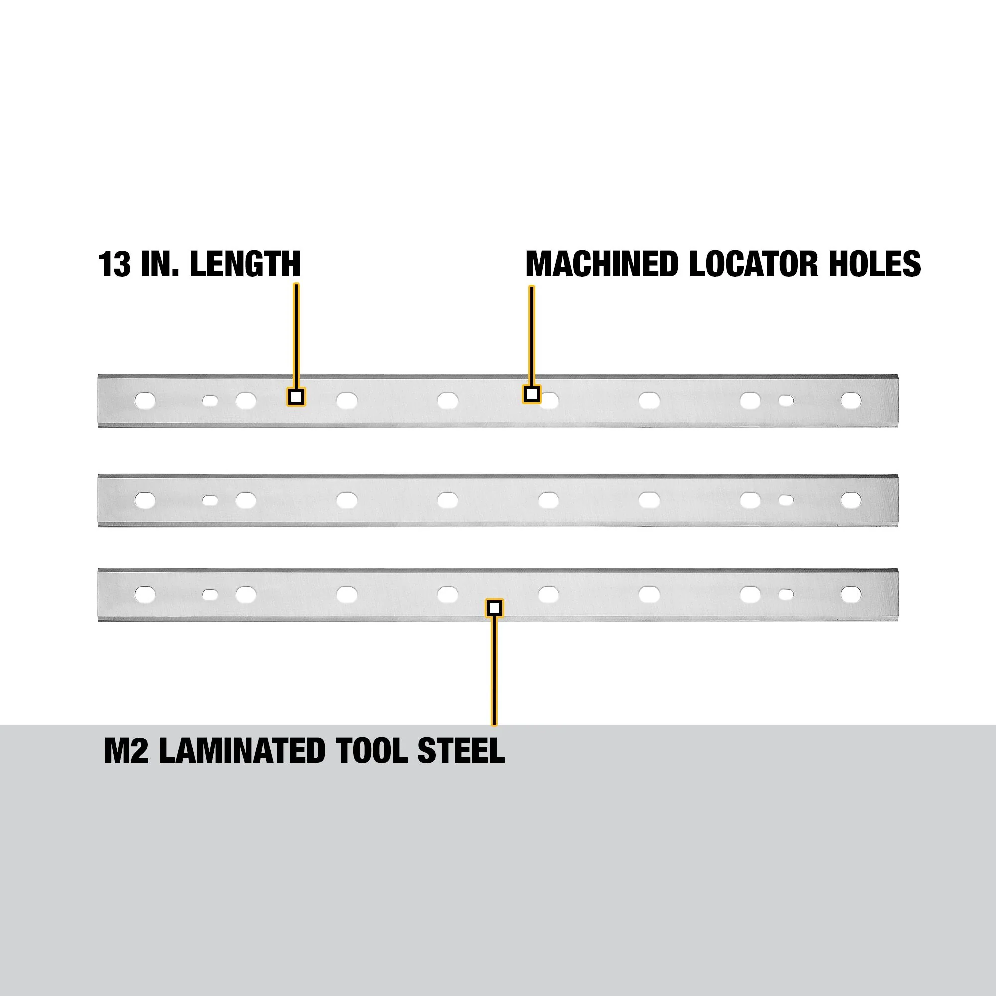 DEWALT DW7352, 13'' Disposable, Reversible Thickness Planer Knives (3 blades) - Image 3