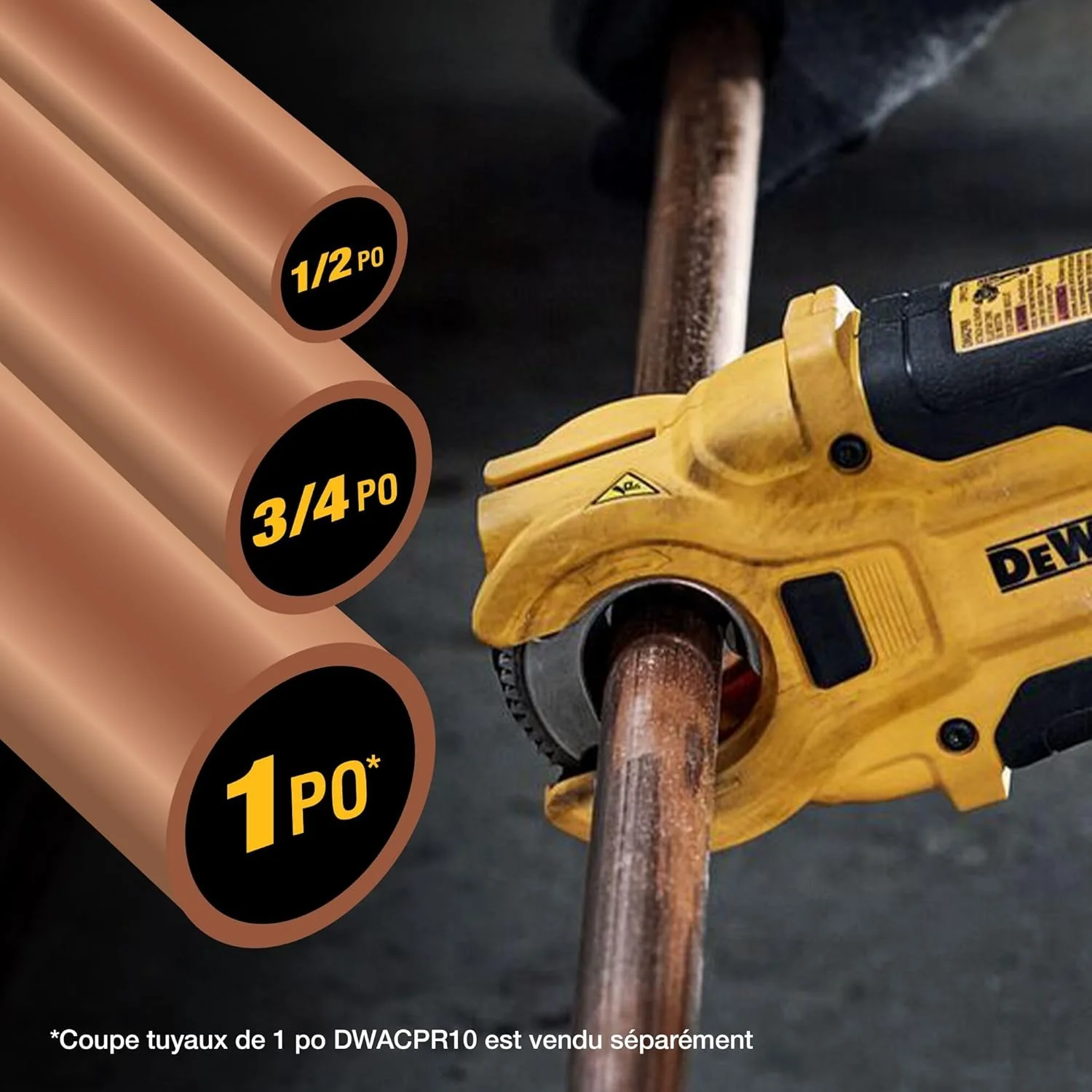 DEWALT DWACPR10, 1'' Copper Cutter with Case - Image 4