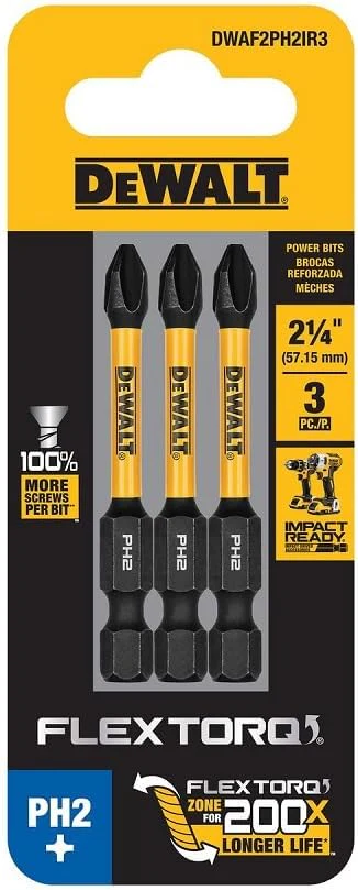 DEWALT DWAF2PH2IR3,  2.25IN PHILLIPS #2 FLEXTORQ 3PK - Image 4