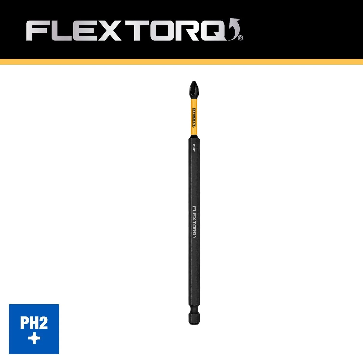 DEWALT DWAF6PH2IR, 6IN PHILLIPS #2 IMPACT READY 1PK - Image 2