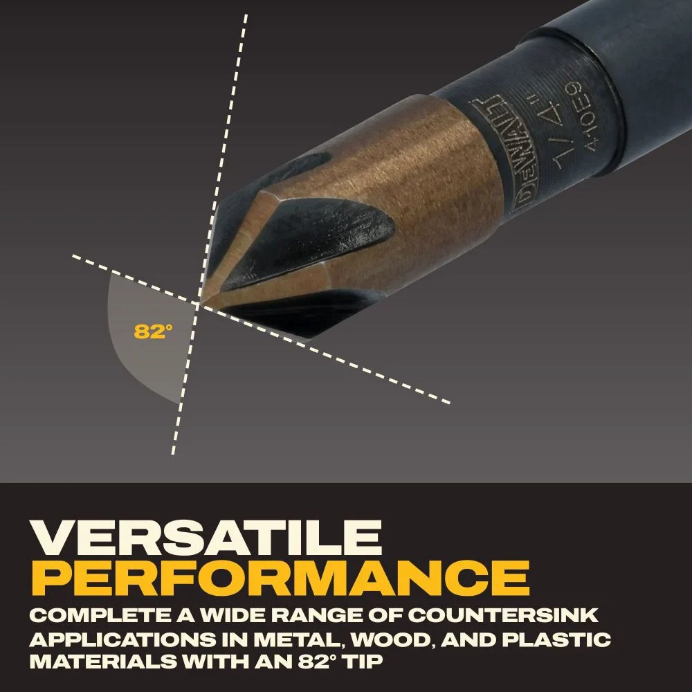 DEWALT DWAMDB5SETCS, Shell DW Black & Gold Hi-Speed Steel Countersink Set (5pcs) - Image 5
