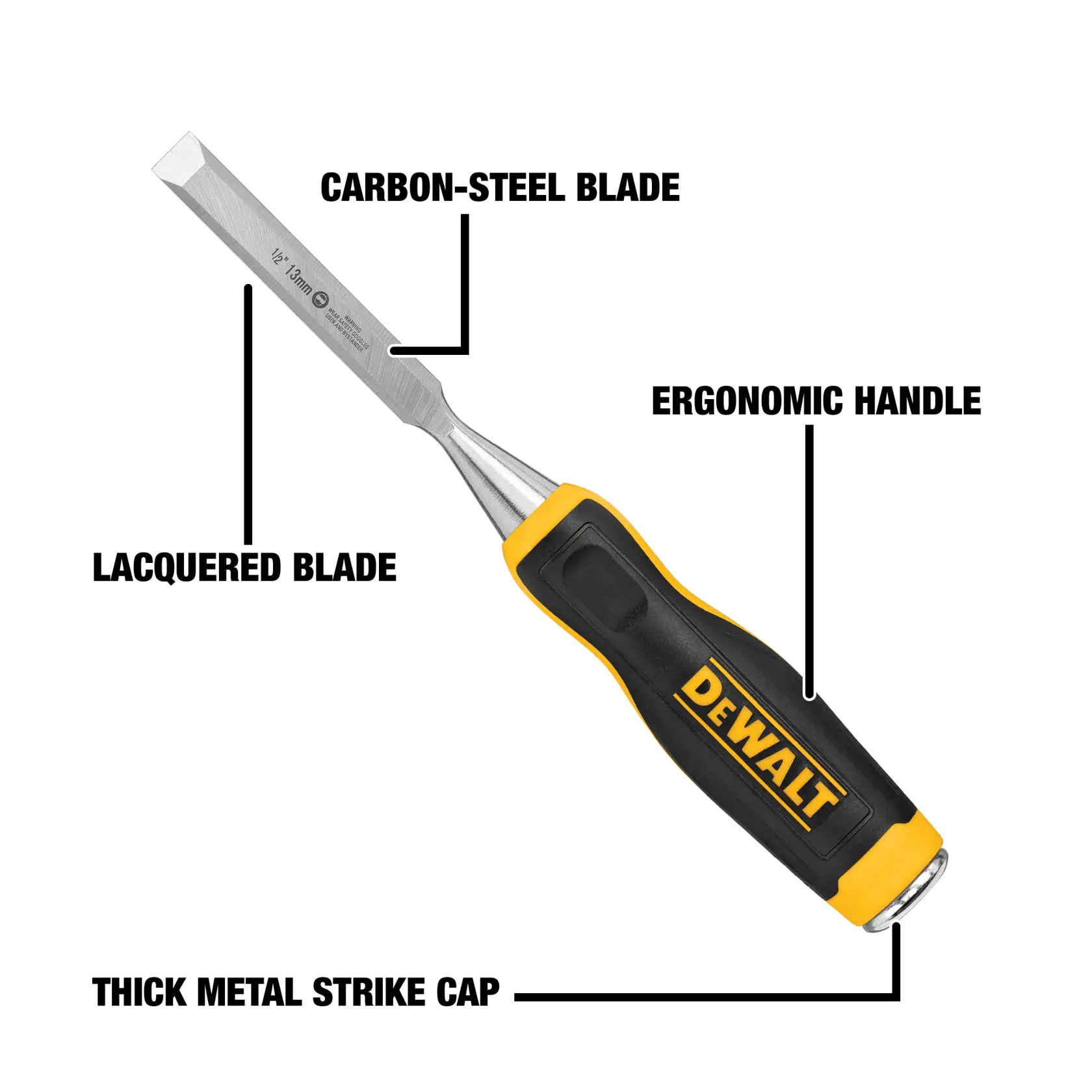 DEWALT DWHT16859, 1/2 inch Wood Chisel - Image 5