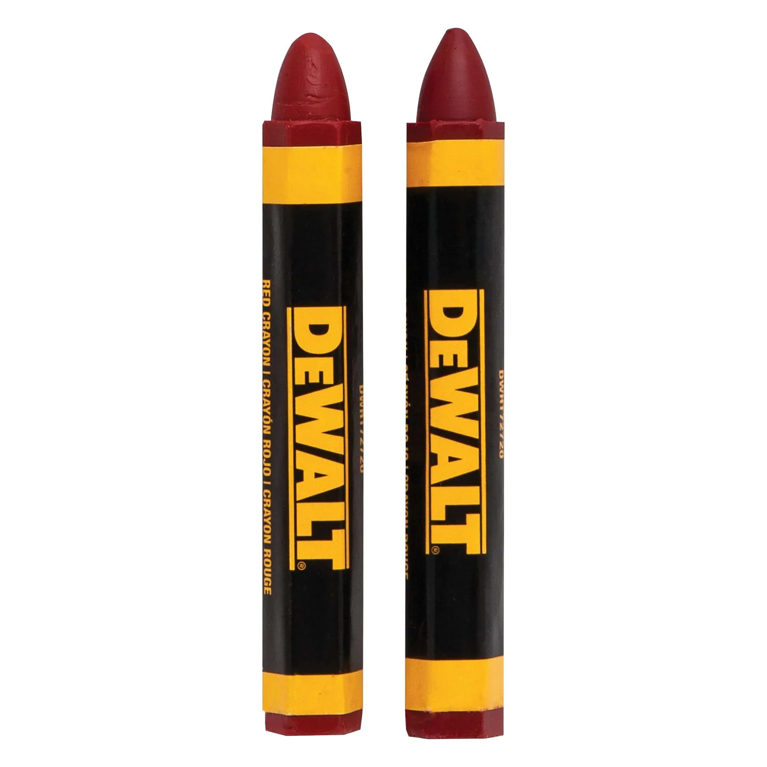 DEWALT DWHT72720, Red Lumber Marking Crayon (2/pkg) - Image 2