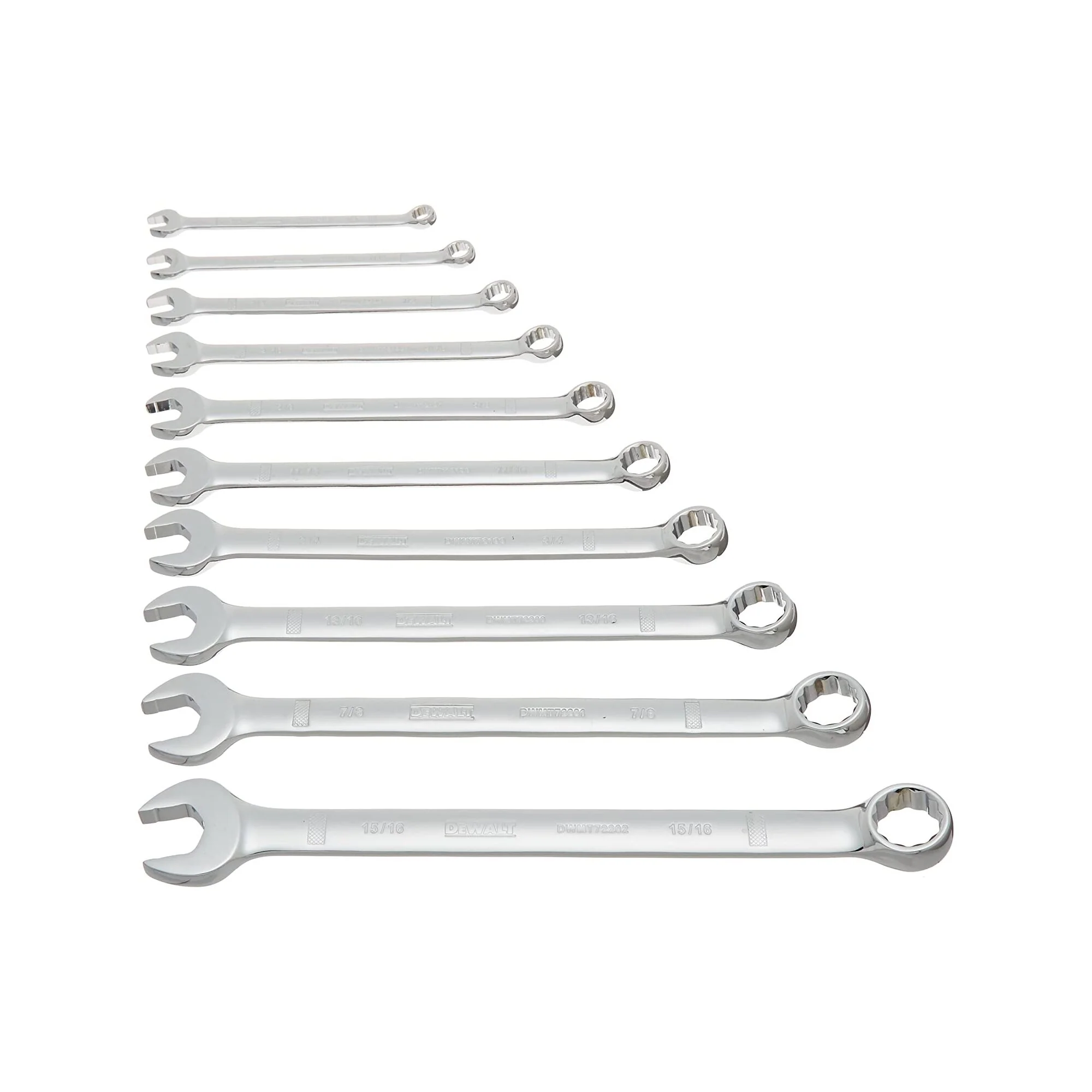 DEWALT DWMT72167, Combination Wrench Set, SAE/Mm(10 Piece)