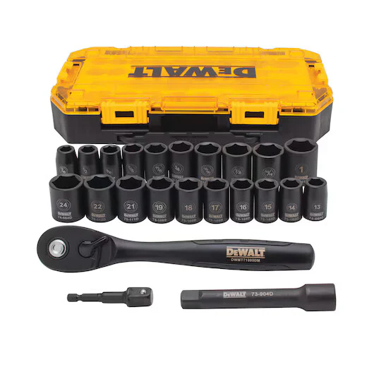 DEWALT DWMT74739, 23 Piece 1/2 in Drive Combination Impact Socket Set - Image 2