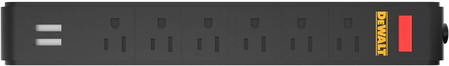 DEWALT DWST82693, Magnetic Power Strip with 6 Power Outlets