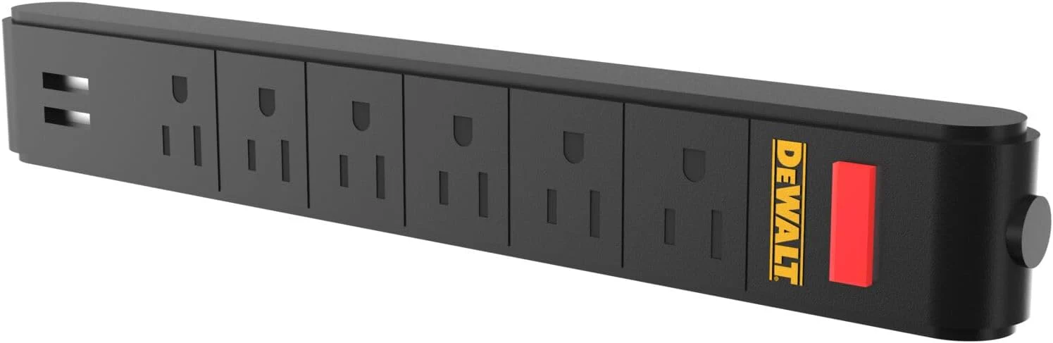 DEWALT DWST82693, Magnetic Power Strip with 6 Power Outlets - Image 3