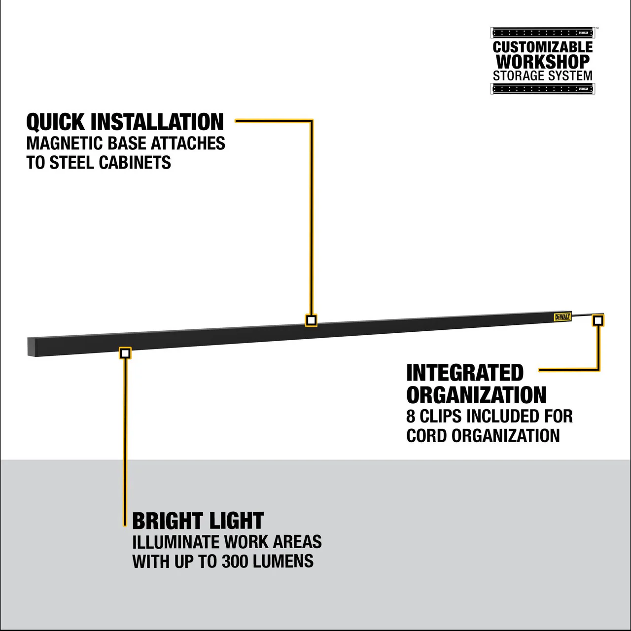 DEWALT DWST98280, 25In Magnetic Led Strip Light - Image 3