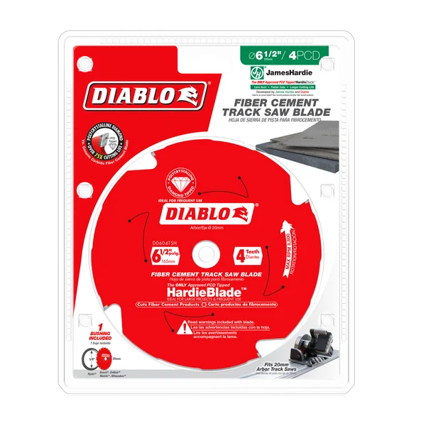 Diablo D0604TSH, 6-1/2" 4-Teeth Track Saw Blade for JamesHardie™ and Fiber Cement - Image 2