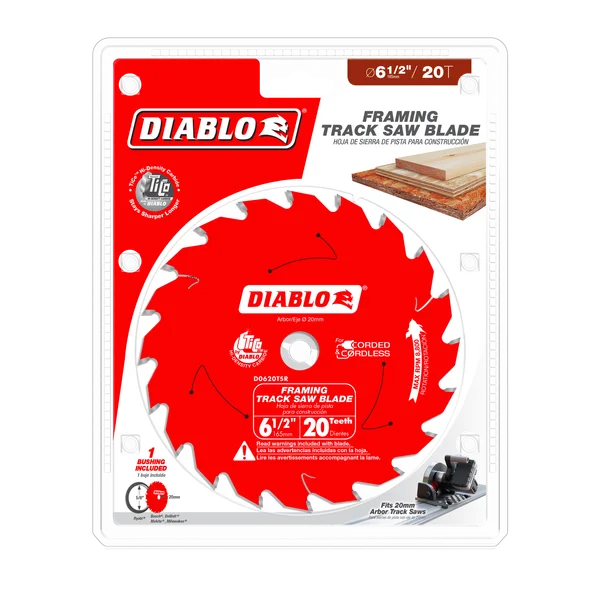 Diablo D0620TSR, 6-1/2" 20-Teeth Track Saw Blade for Framing - Image 2